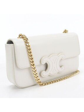 Celine Chain Cuir Triomphe Shoulder Bag Calfskin